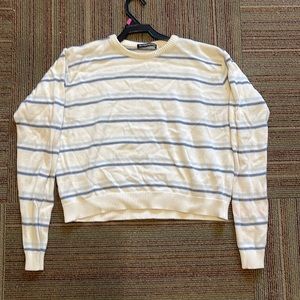 White and Blue Striped Sweater!